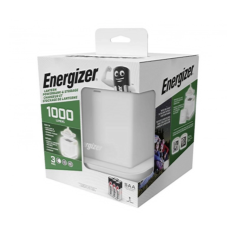 Energizer® Cube Recharge Lantern with Storage – USB Rechargeable Light