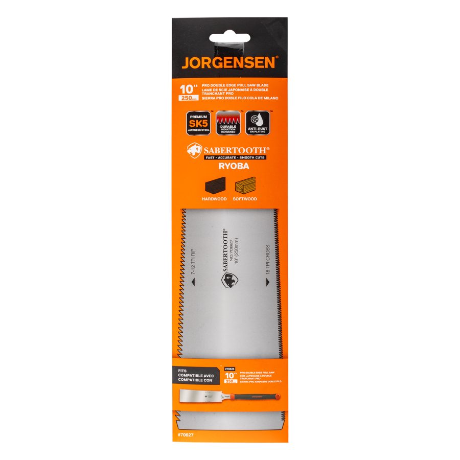 Jorgensen 250mm Pro Pull Saw Blade – Double Edge