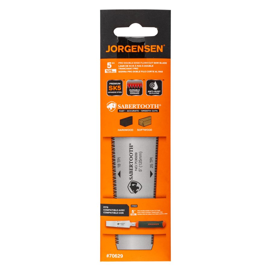 Jorgensen 125mm Pro Flush Cut Saw – Double Edge Blade