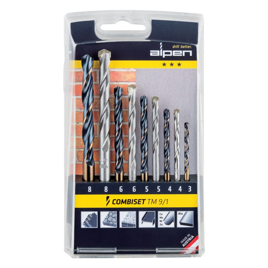 HSS/Masonry Drill Bit Kombi Set – 3–8mm (Mixed Material Set)