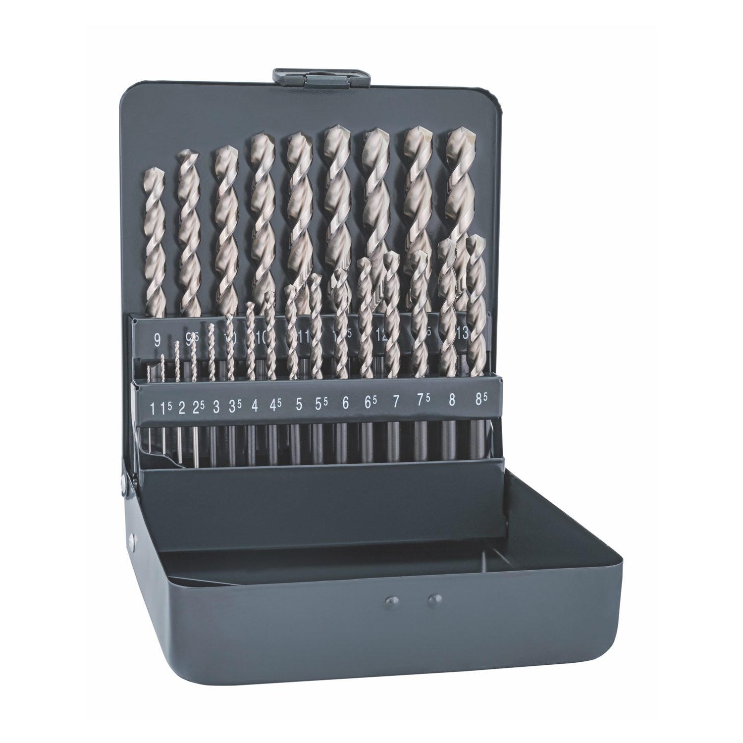 Alpen HSS Cobalt 25-Piece Drill Bit Set – 1–13mm x 0.5mm