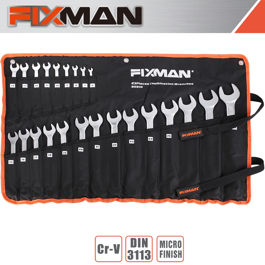 Fixman 23Pcs Combination Spanner Set 6mm–32mm – Chrome Vanadium