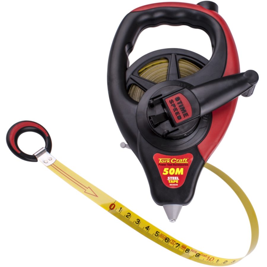Measuring Tape Steel Blade 50M X 13Mm Co-Molded Rubber Casing