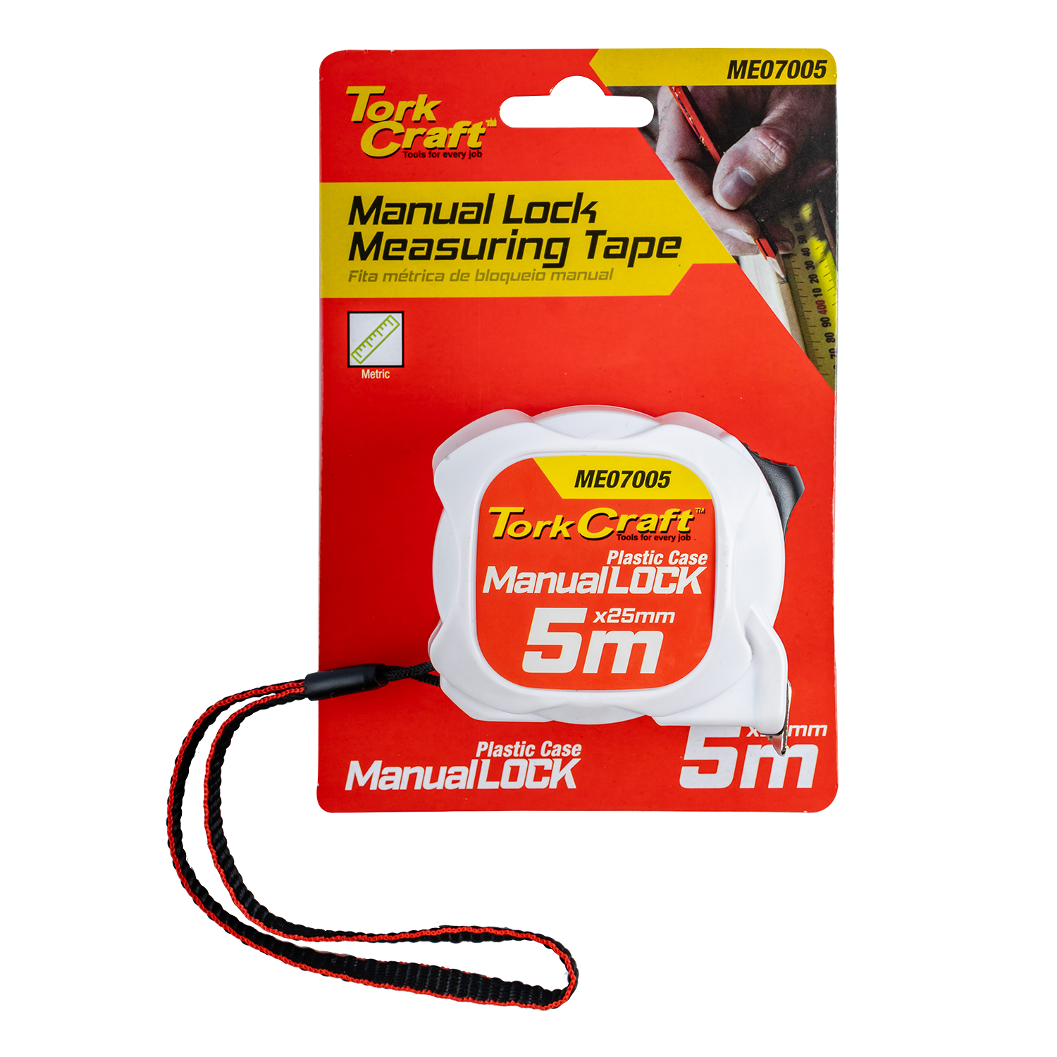 Measuring Tape M/Lock 5M X 25Mm Plastic Casing