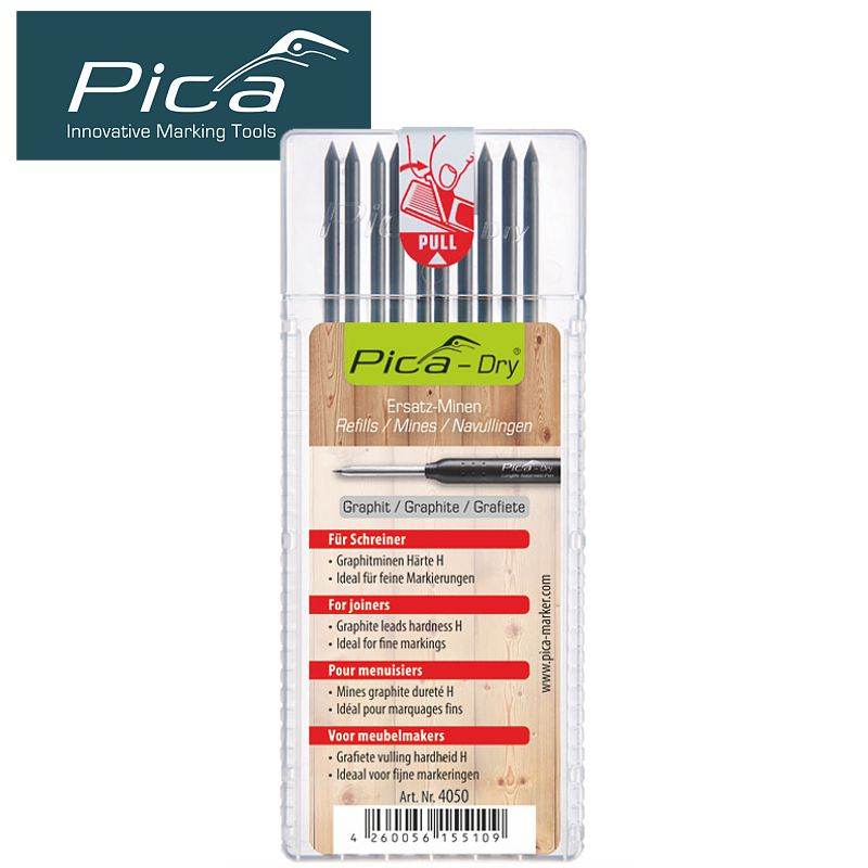 Pica Dry Graphite Refills – 10pc (Hardness H)