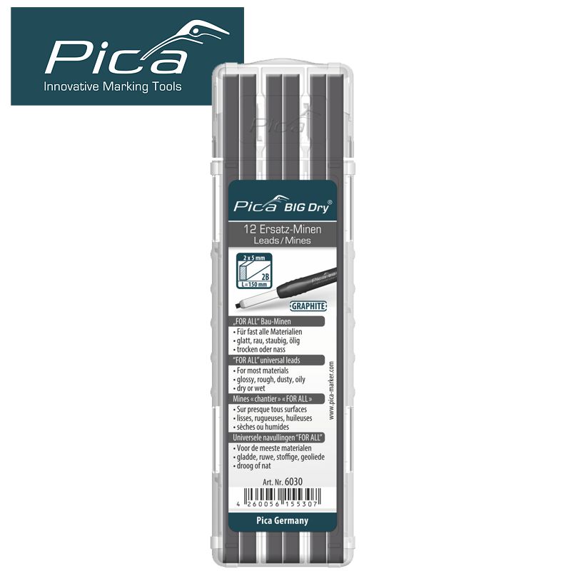 Pica Big Dry Graphite Refills – 2B (For All Big Dry Markers)