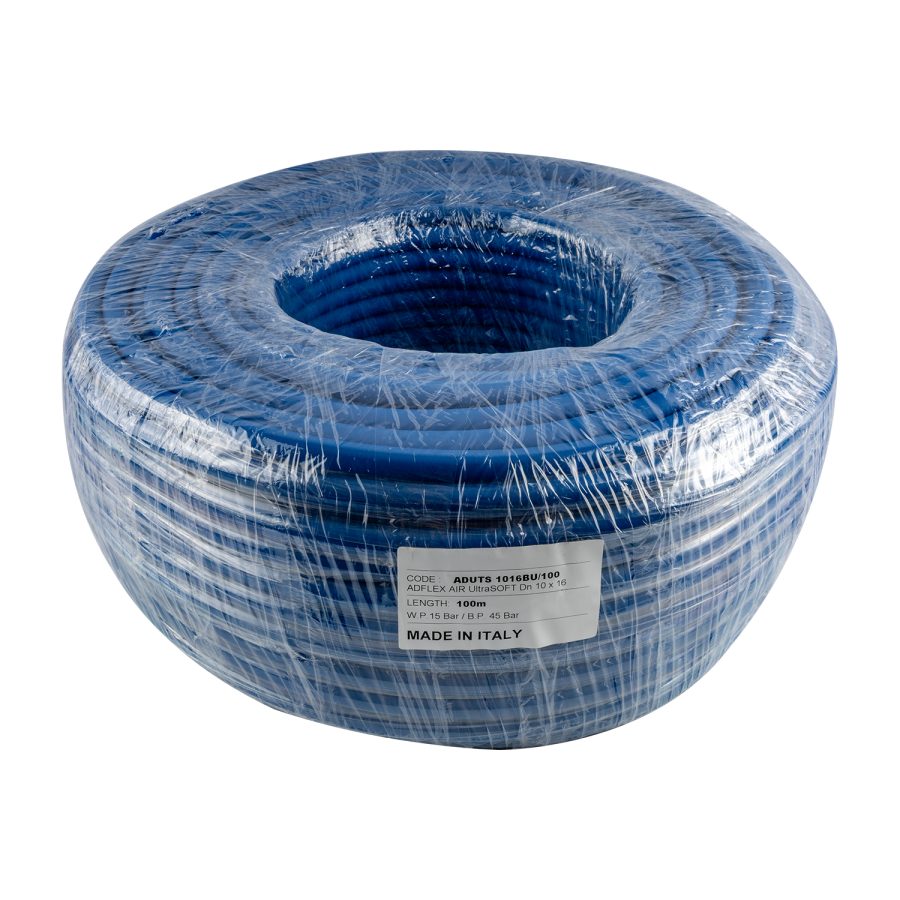 Ultra Soft Air Hose 10Mm X16Mm Blue X100M Bp45 Bar