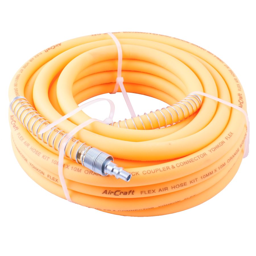 Flex Air Hose Kit 8mm x 10m – Quick Coupler (Yohkon)