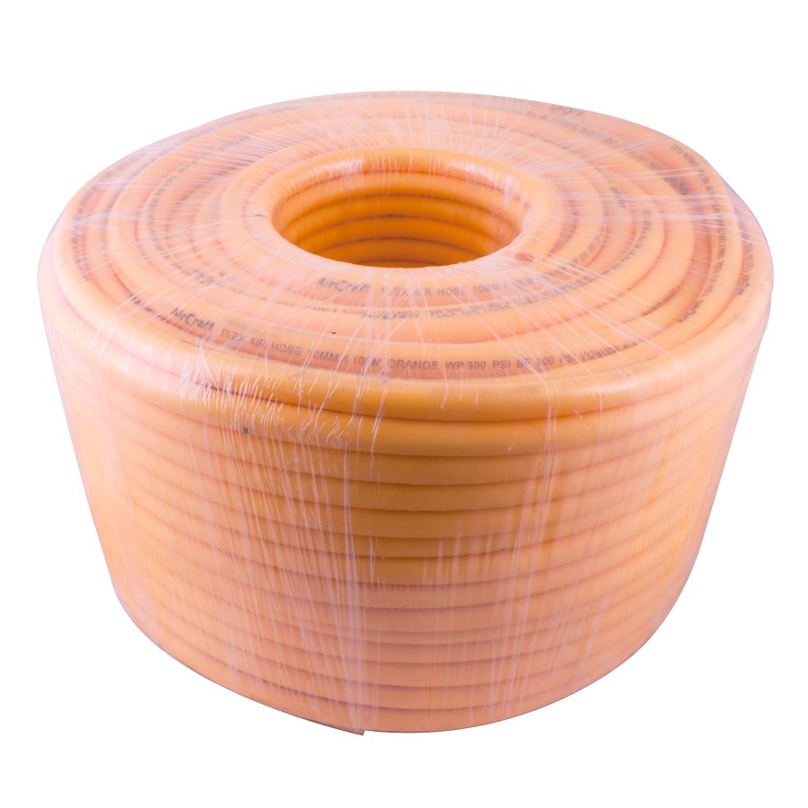 Flex Air Hose 10 mm × 100 m Orange – Yohkon Flex WP 300 psi / BP 900 psi