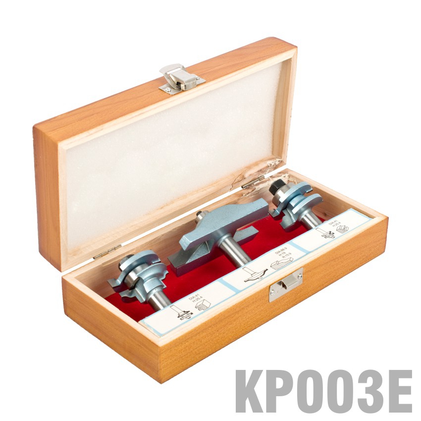 Cabinet Door Set 3Pc Ogee Stile 1/2' Shank Wooden Box