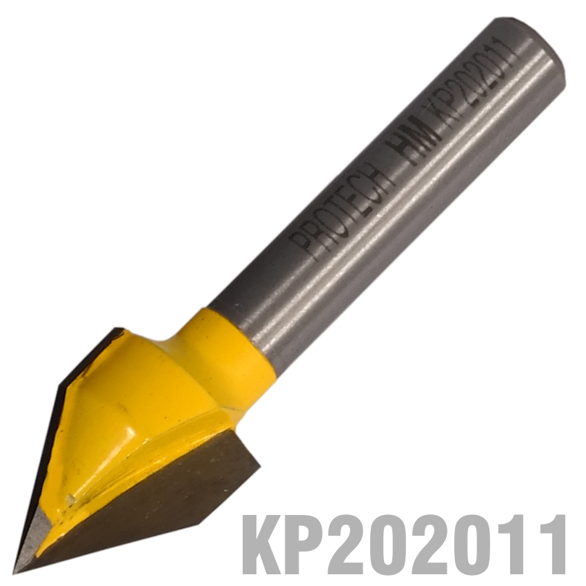 V-Groove 1/2' X  5/8' 60 Degree 1/4' Shank
