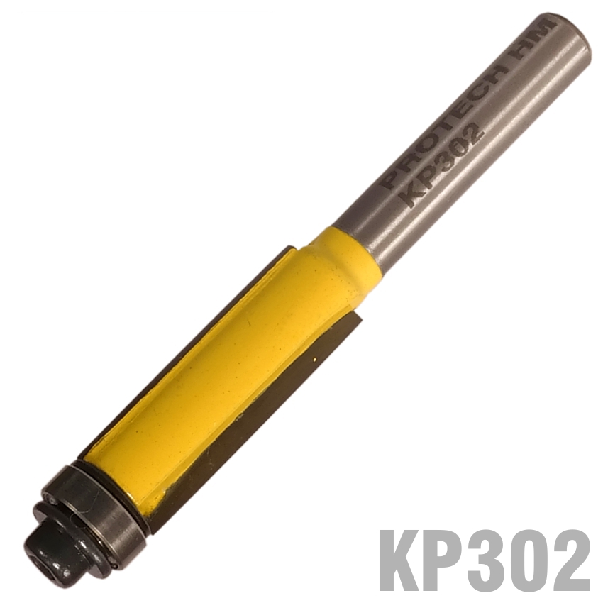 Trim Bit 3/8' X 1'With Bottom Bearing 1/4' Shank