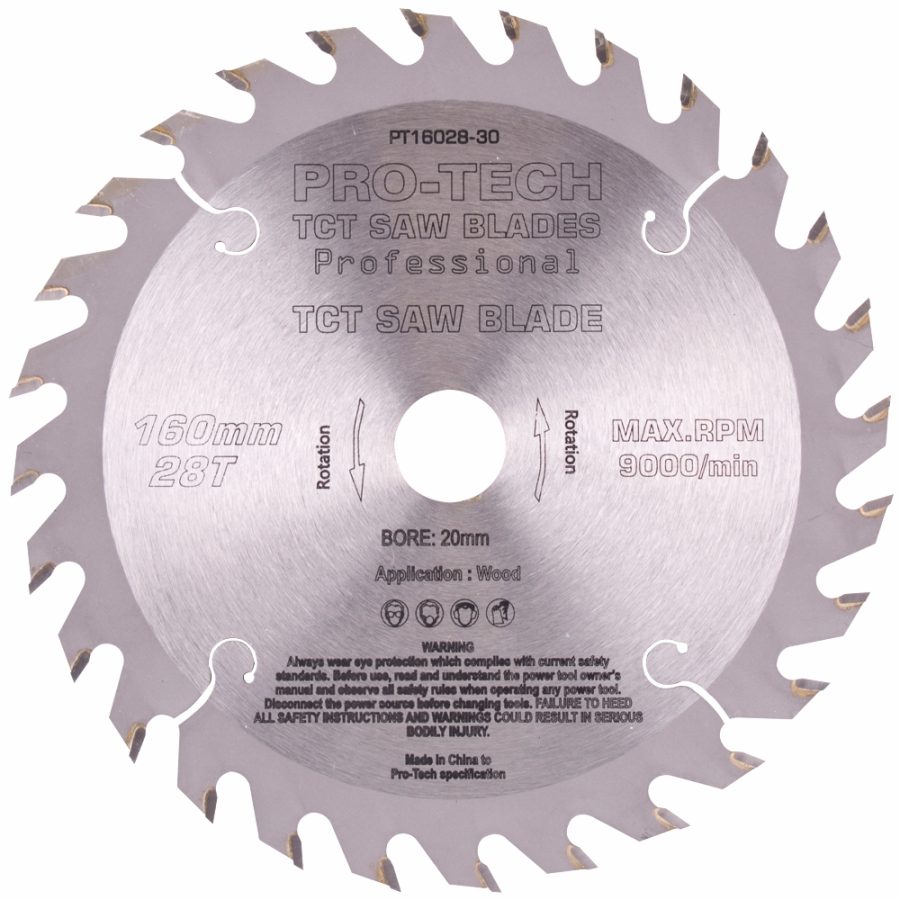 Saw Blade Tct 160X2.2X20X28T Wood Prof. Pro-Tech Fes. Ts55 W28