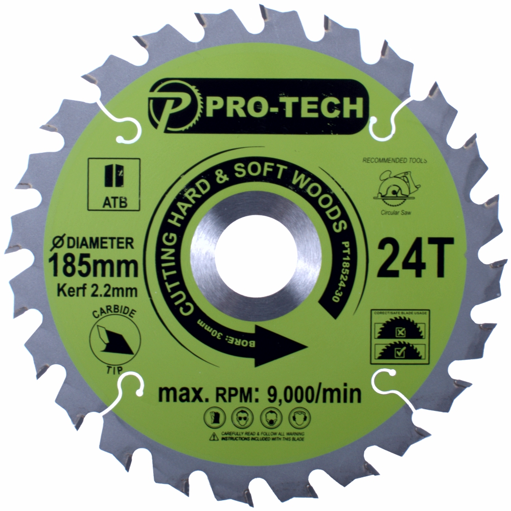 Saw Blade Tct 185 X 2.2 X 30 X 24T Wood Prof.