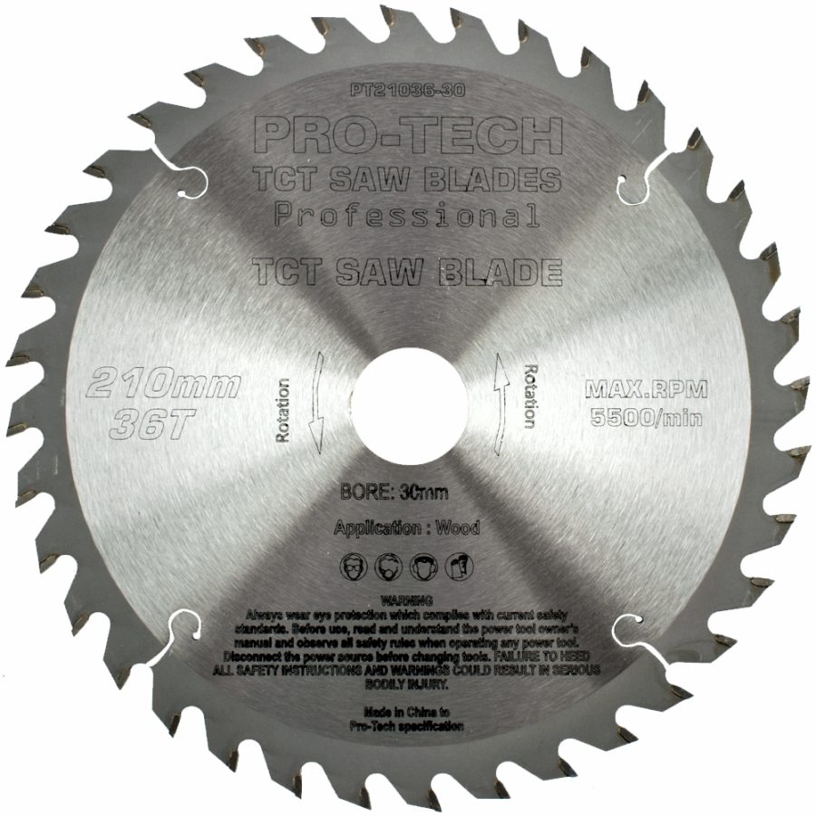 Saw Blade Tct 210X2.4X30X36T Wood Prof. Pro-Tech Fes. Ts75