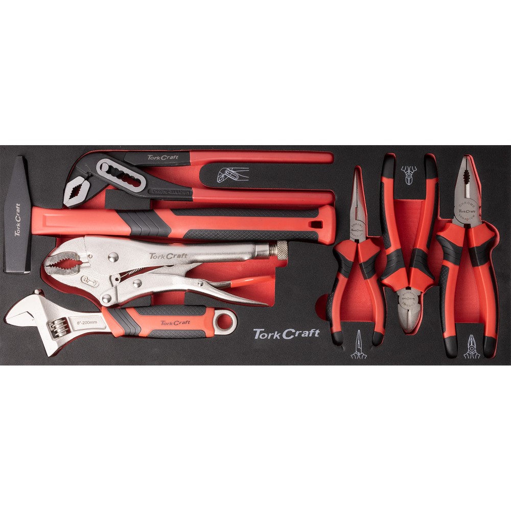 Tork Craft Tool Box 154 Piece – 3 Drawer & Top Tray (535x255x315mm) - Image 2