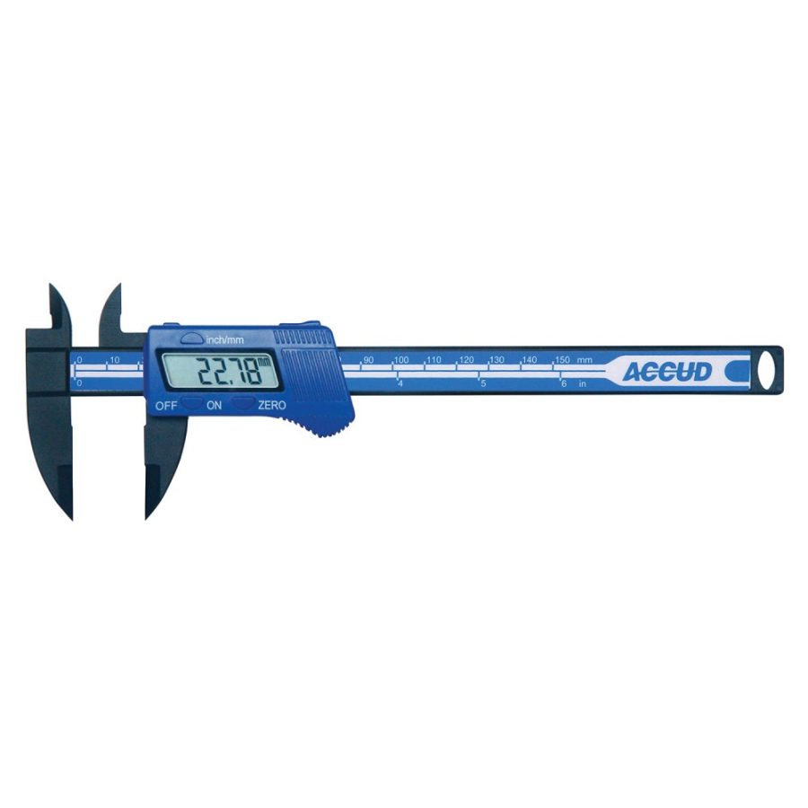 ACCUD Digital Caliper Plastic 150mm – 0.2mm Accuracy, 0.01mm Resolution