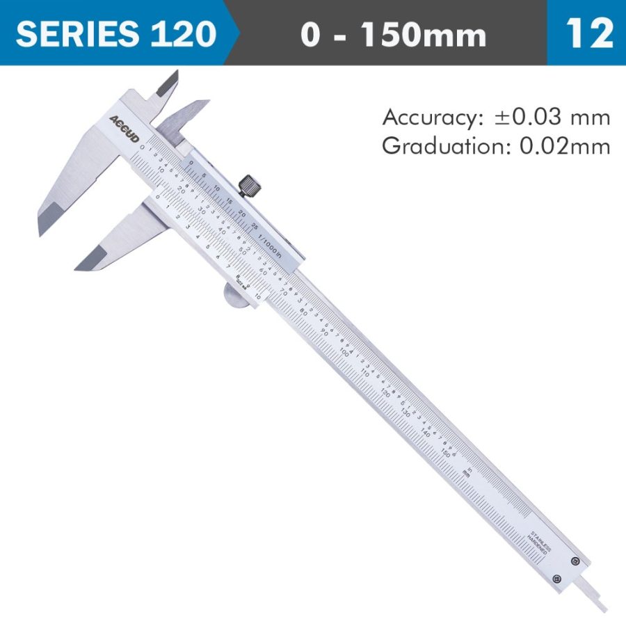 ACCUD Vernier Caliper 0–150mm (0.02mm Accuracy)