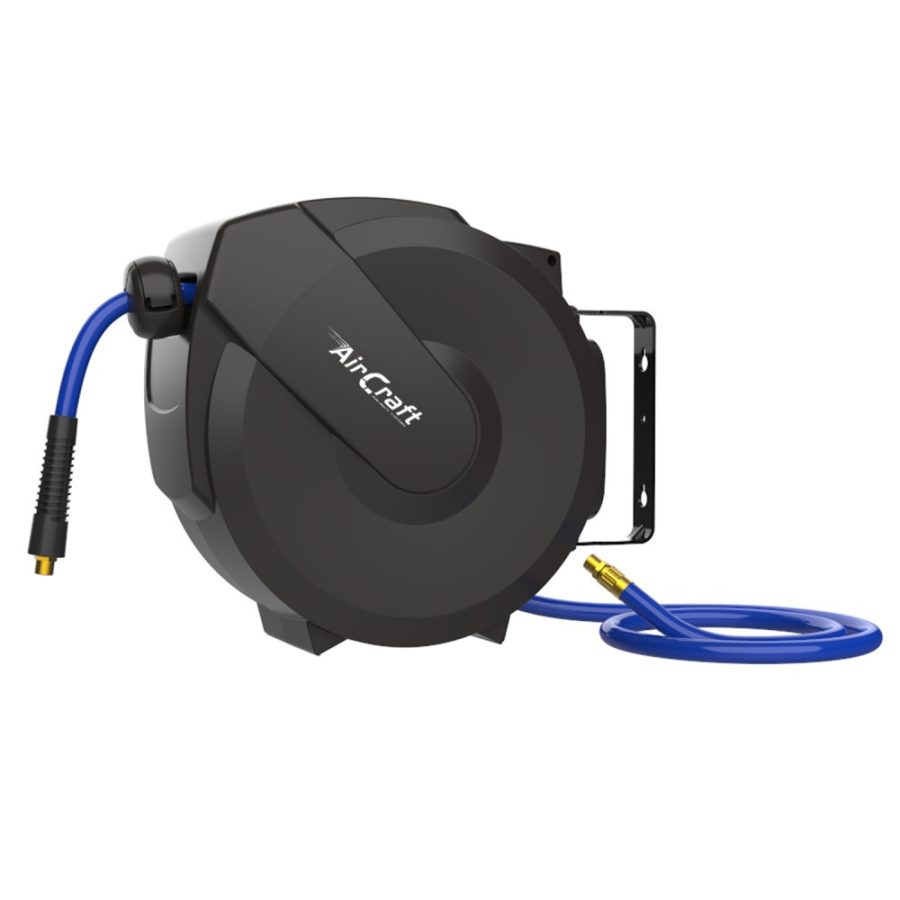 Air Hose Reel 15m 12mm OD x 8mm ID PU Hose Auto Retract – Aircraft