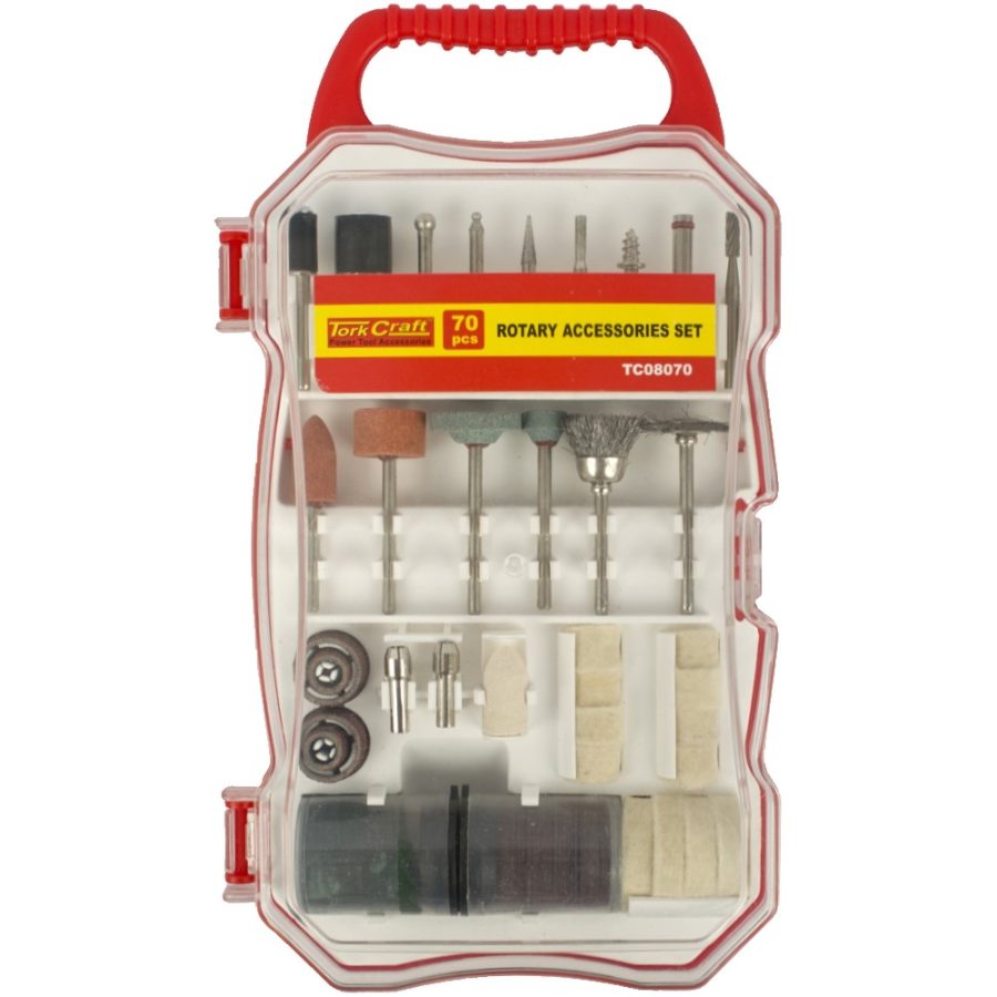 Mini Rotary Accessory Set – 70 Piece Kit for Rotary Tools
