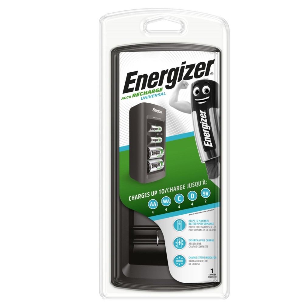 Energizer® Universal Charger For AA/AAA/C/D and 9V Rechargeable Batteries