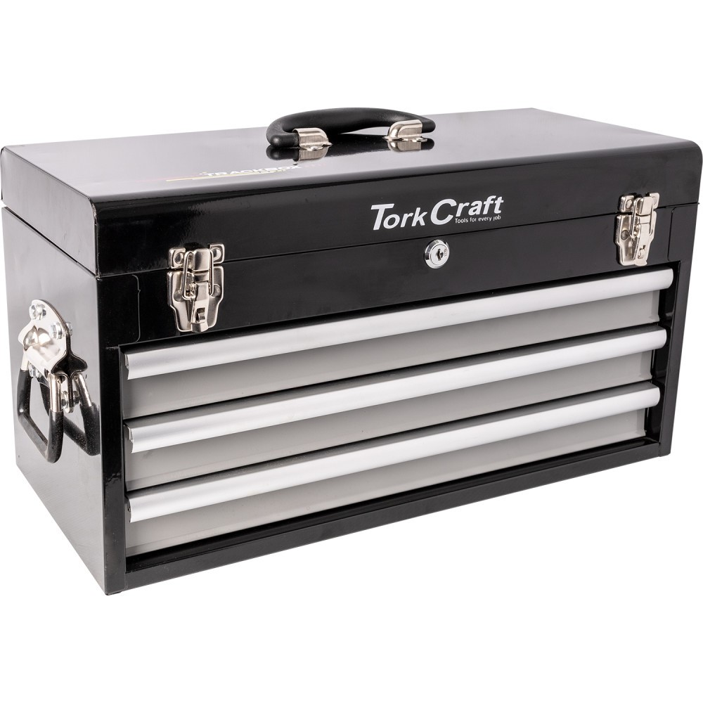 Tork Craft Tool Box 154 Piece – 3 Drawer & Top Tray (535x255x315mm) - Image 6
