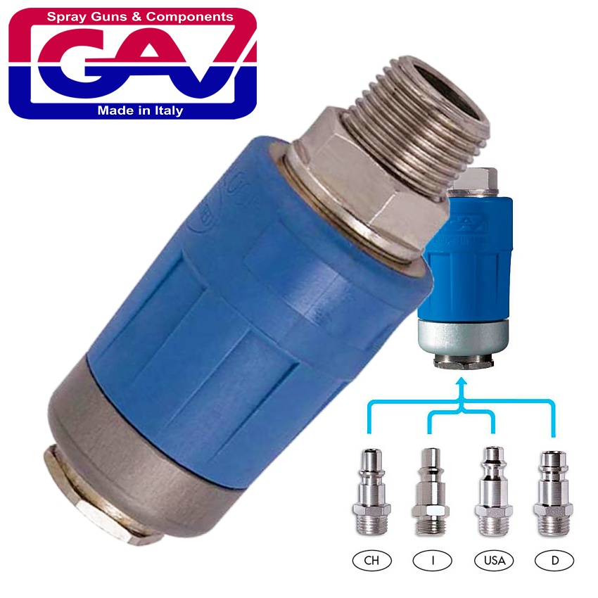 Safety Quick Coupler 3/8M Packaged Two Stage Release