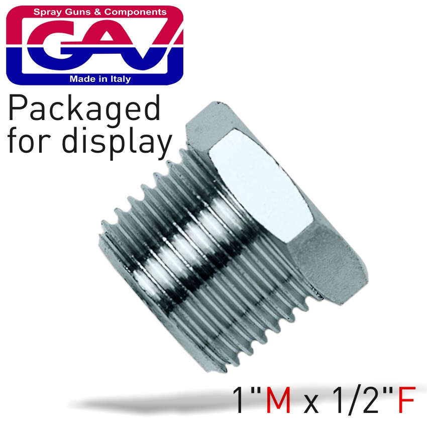 Taper Reducer Bush 1 M X1/2F Packaged