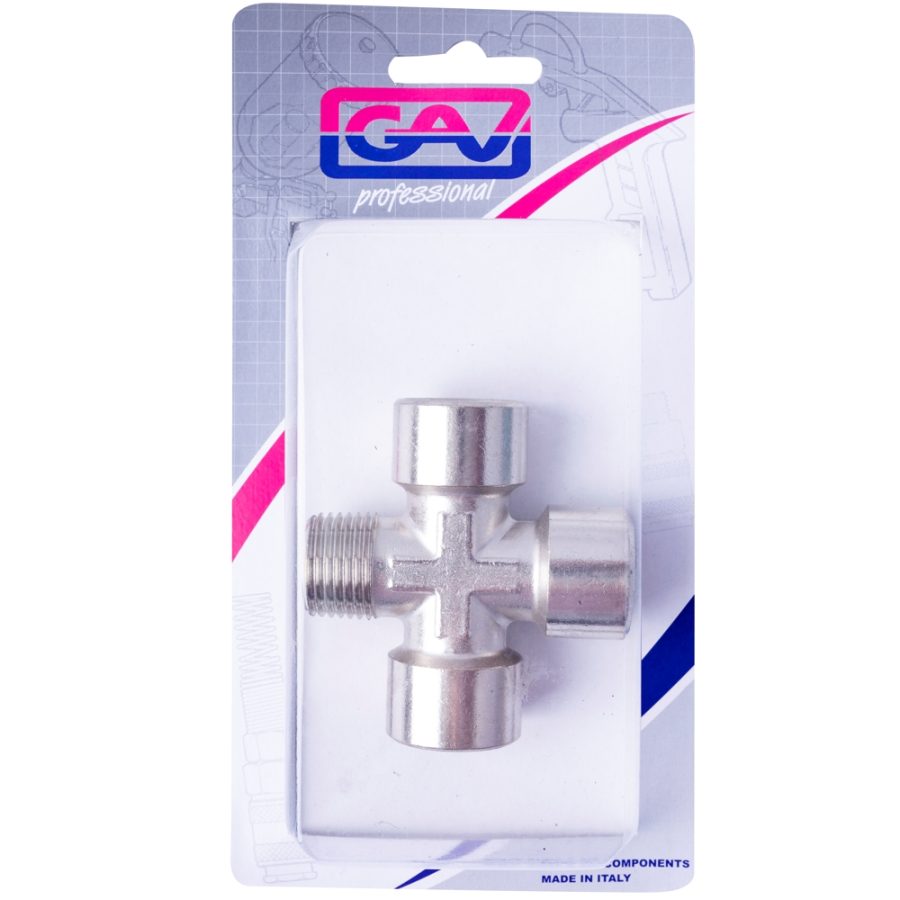 4-Way Connector 1/2'3F/1M Packaged