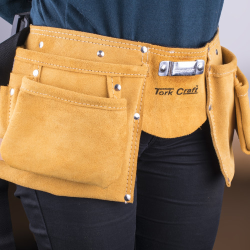 Tork Craft Large Professional Leather Tool Belt – 11 Pocket - Image 2
