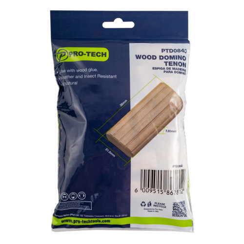 Pro-Tech Wood Domino Tenon 8mm x 40mm – 50pc - Image 2