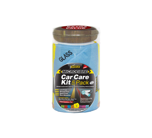 Shield Microfibre Car Care Kit 5 Pack