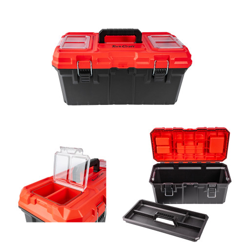 Tork Craft Plastic Tool Box 415mm Red Black