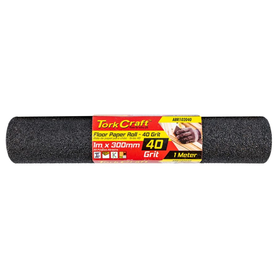 Floor Paper Roll 300mm X 1m 40 Grit