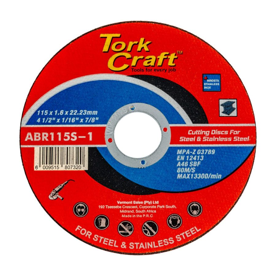 Cutting Disc Metal & Ss 115 X 1.6 X 22.2 Mm