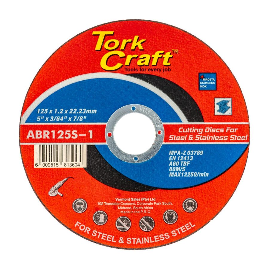 Cutting Disc Steel & Ss 125 X 1.2 X 22.2mm