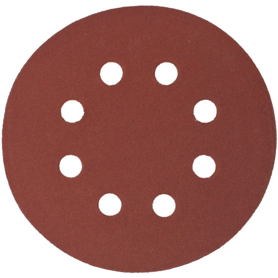 Sanding Disc 125mm 240 Grit With Holes 10/pk Hook And Loop