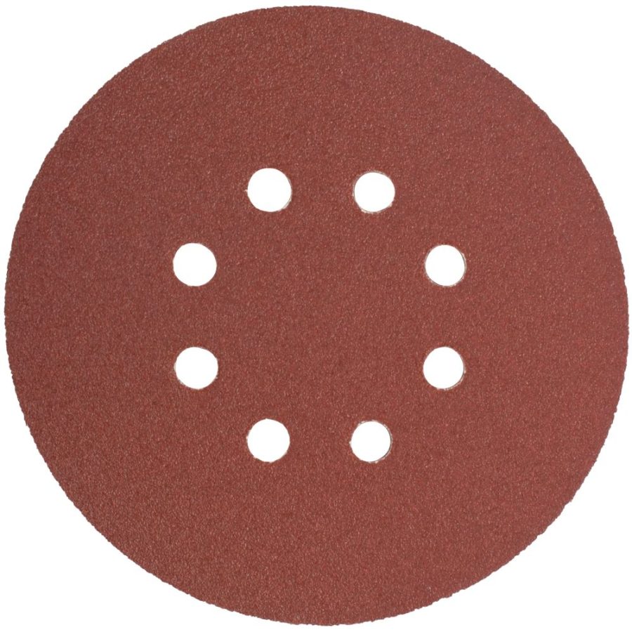 Sanding Disc 150mm 80 Grit With Holes 10/pk Hook And Loop