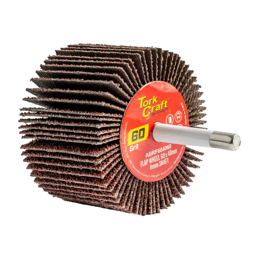 Flap Wheel 60 X 40 X 6mm Shaft 60 Grit Per Each