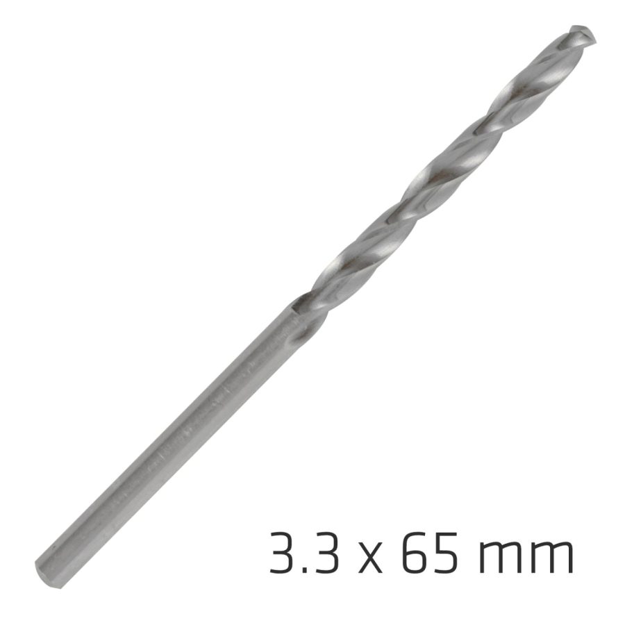 Alpen Pro Hss 3.3mm Drill Din 338 Rn 135 Split Point Plastic Wallet (