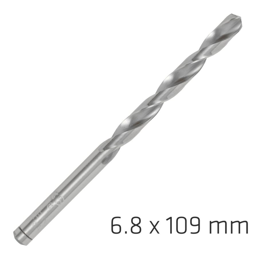 Alpen Pro Hss 6.8mm Drill Din 338 Rn 135 Split Point Plastic Wallet