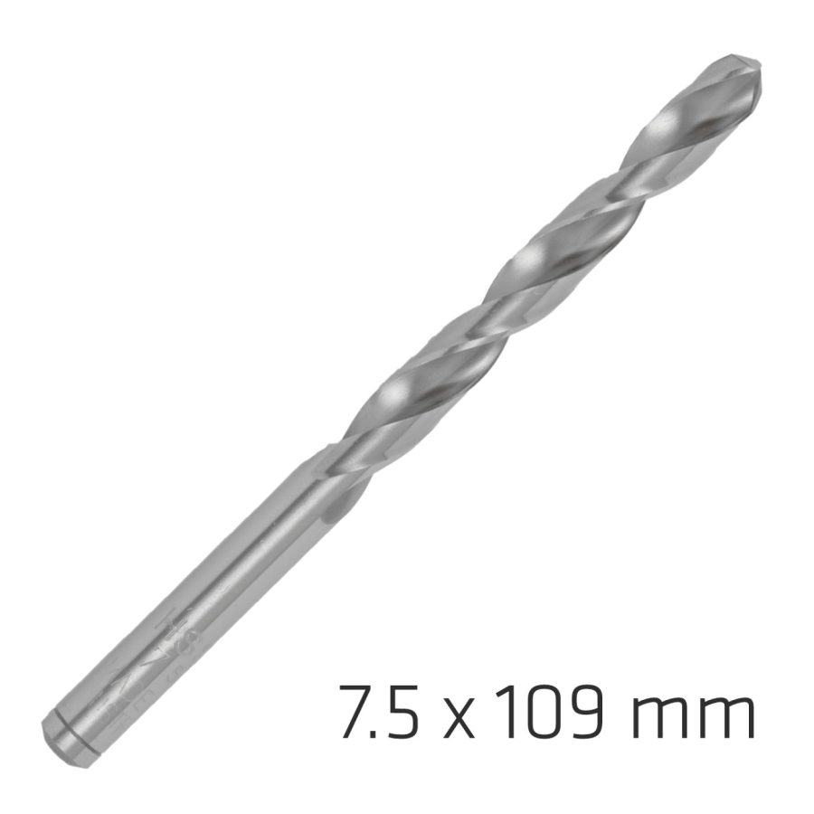 Alpen Pro Hss 7.5mm Drill Din 338 Rn 135 Split Point Plastic Wallet