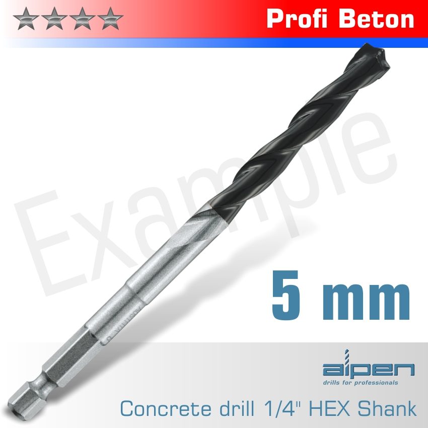 Concrete Profi Beton Drill Bit 5mm Hex Shank