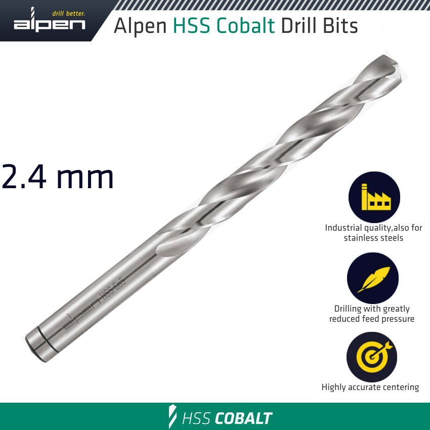Hss Cobalt Din 338 2.4mm Bulk