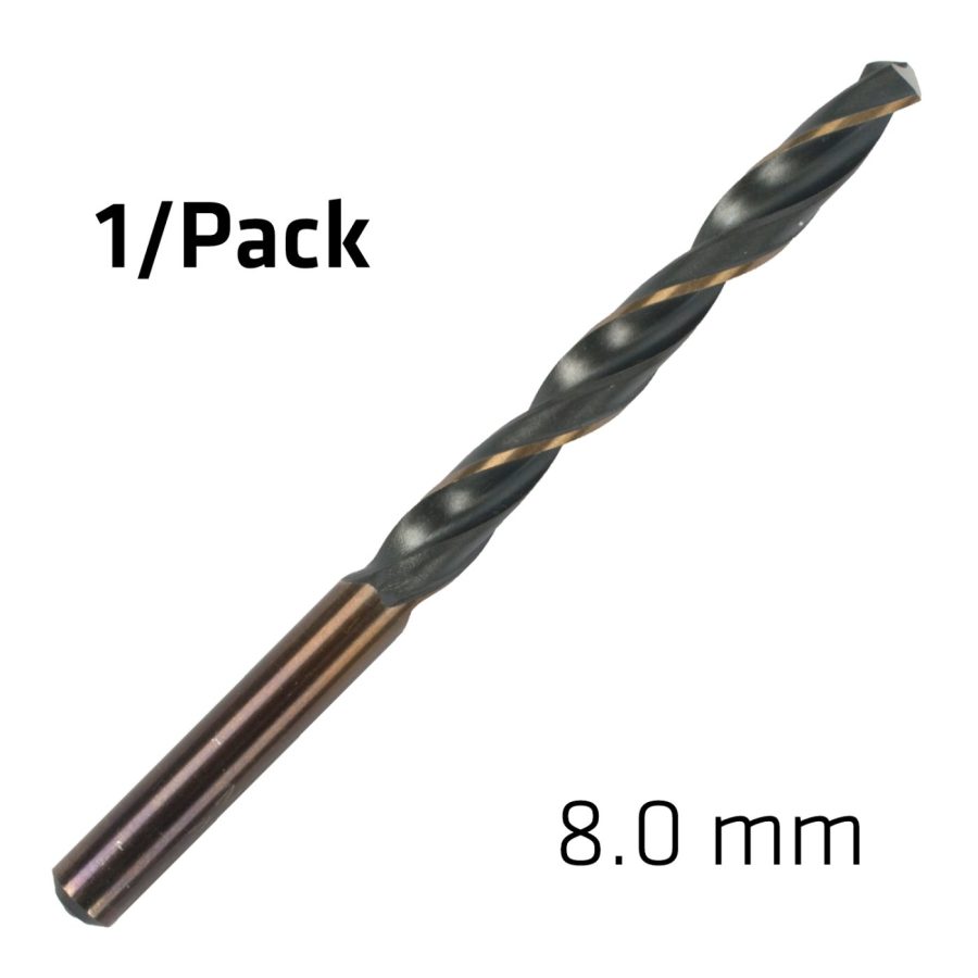 Hss Sprint Master 8.0mm X1 Sleeved Din338 Alpen Drill Bit