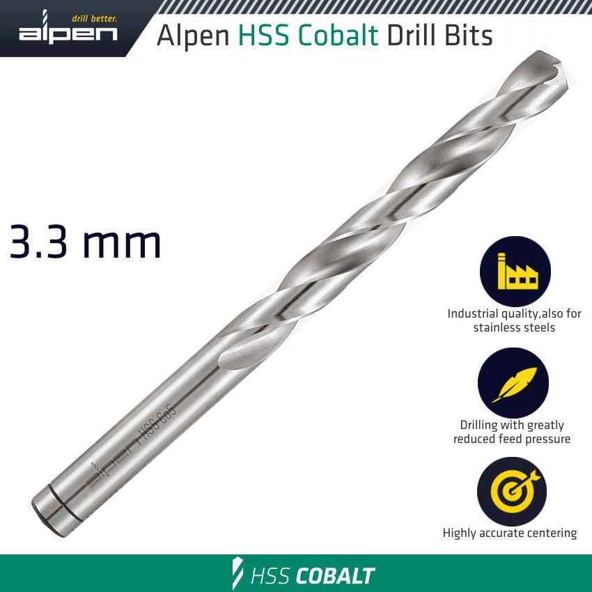 Hss Cobalt Drill Bit 3.3mm