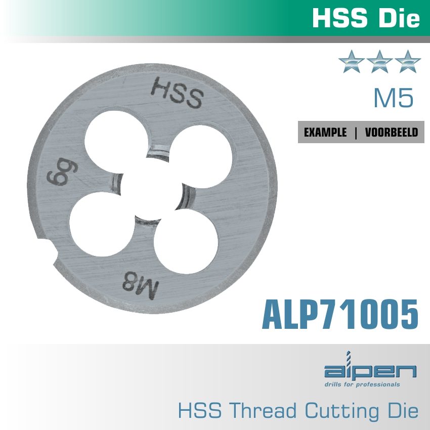 Die 5mm Round 25x9mm In Pouch Hss 0.8mm Pitch