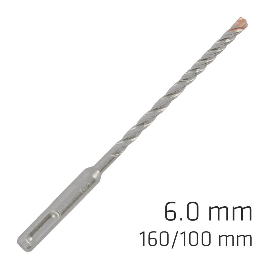 Force X 6.0 X 160/100 Sds-plus Rebar Drill Bit X4 Cutting Edges