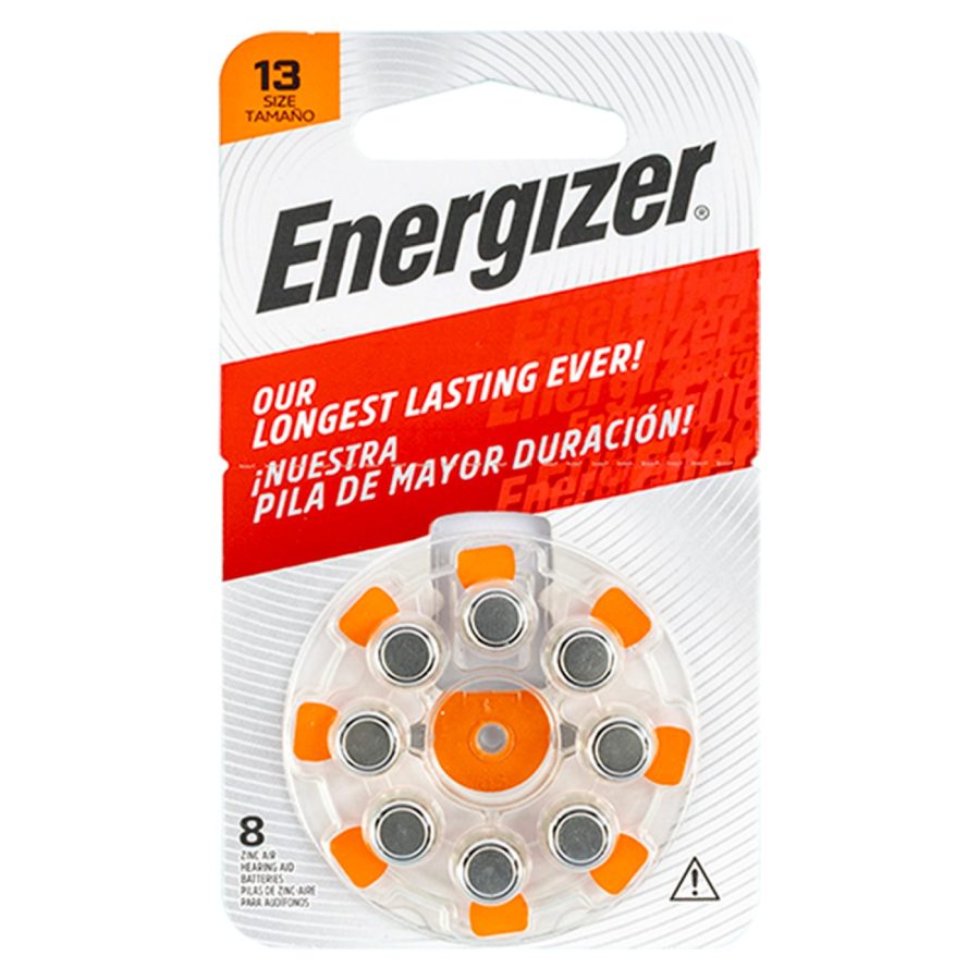 Hearing Aid Battery 13 Orange-8pack Zinc Air Energizer