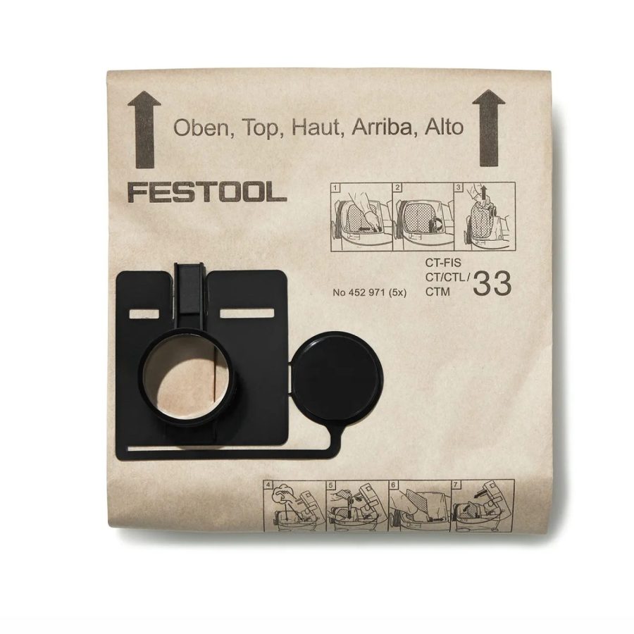 Festool FIS-CT 33/20 Filter Bags for CT 33 Dust Extractor 20 Piece